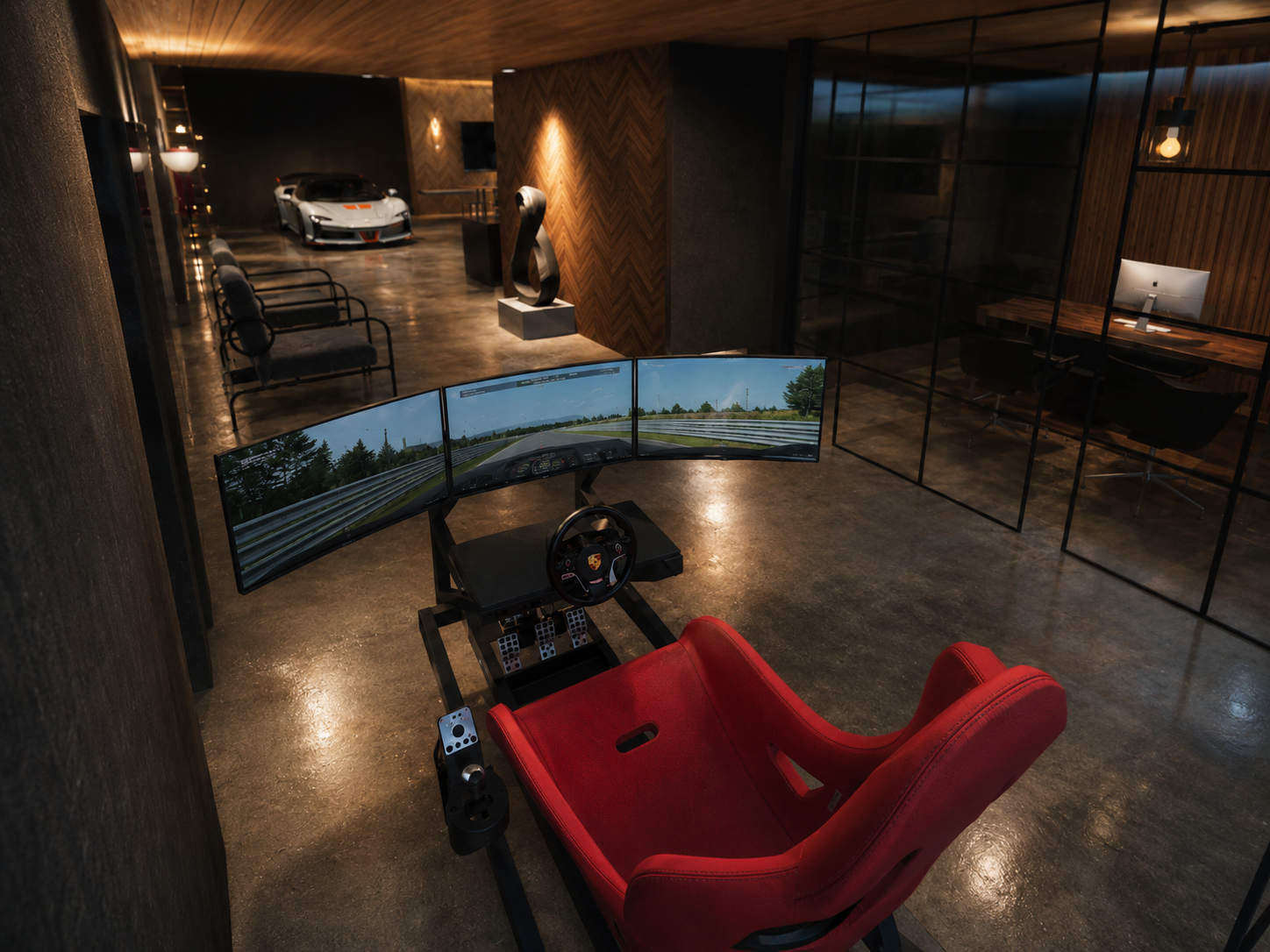 Trilogy Garage member gathering and collector lounge atmosphere