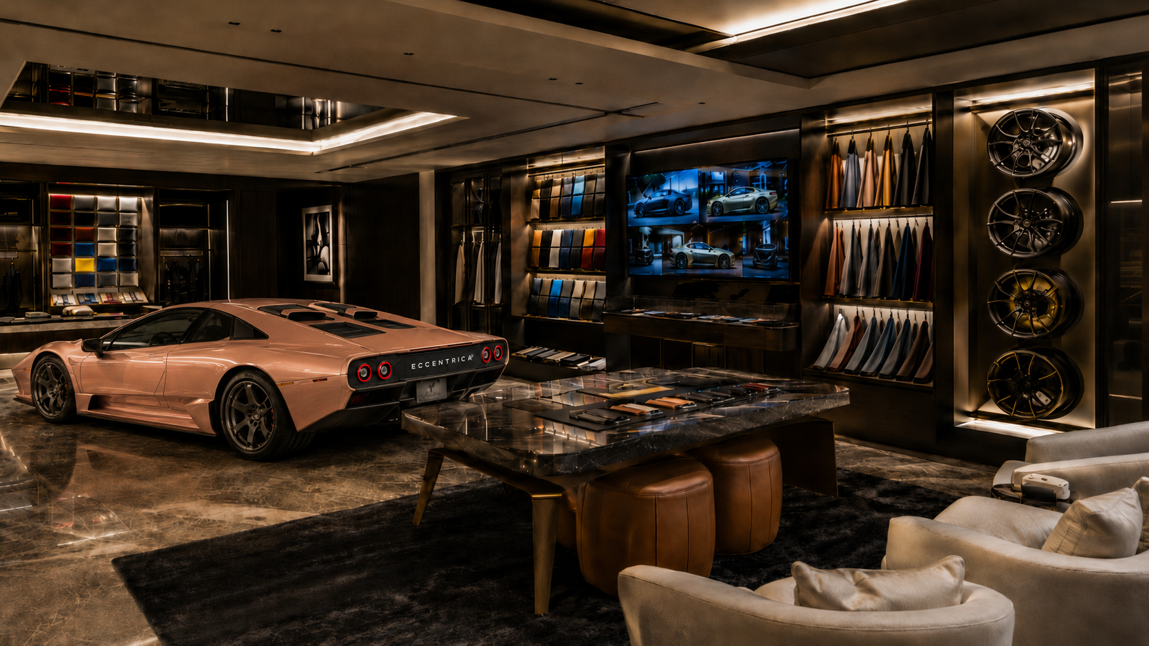 Private collector event inside Trilogy Garage