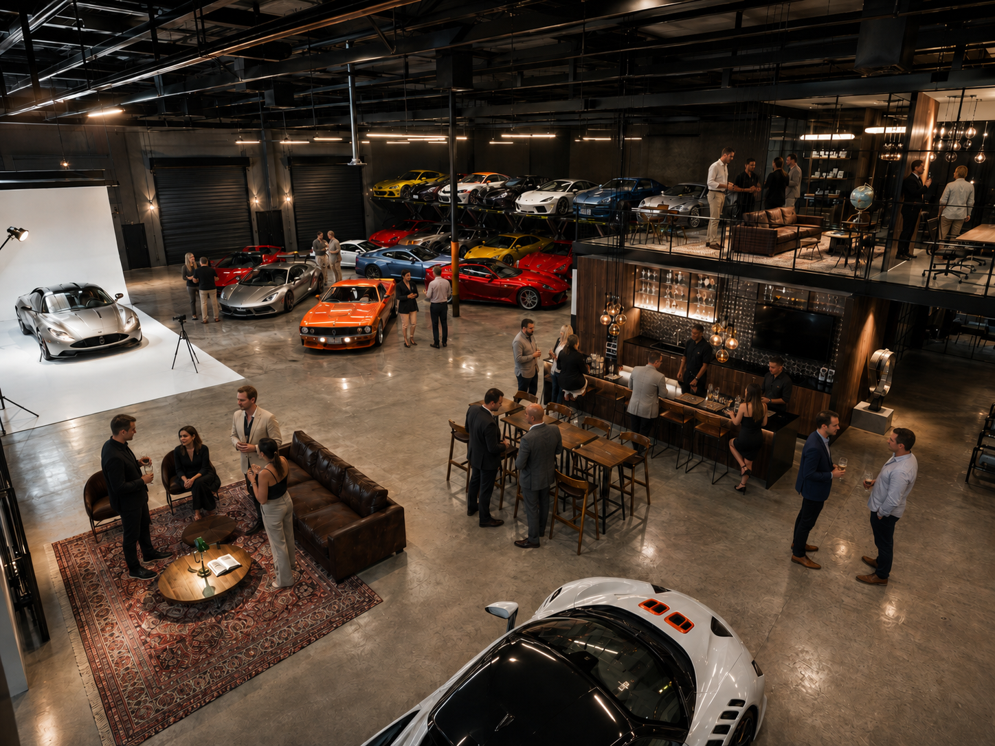 Inside the Trilogy Garage space, view 1
